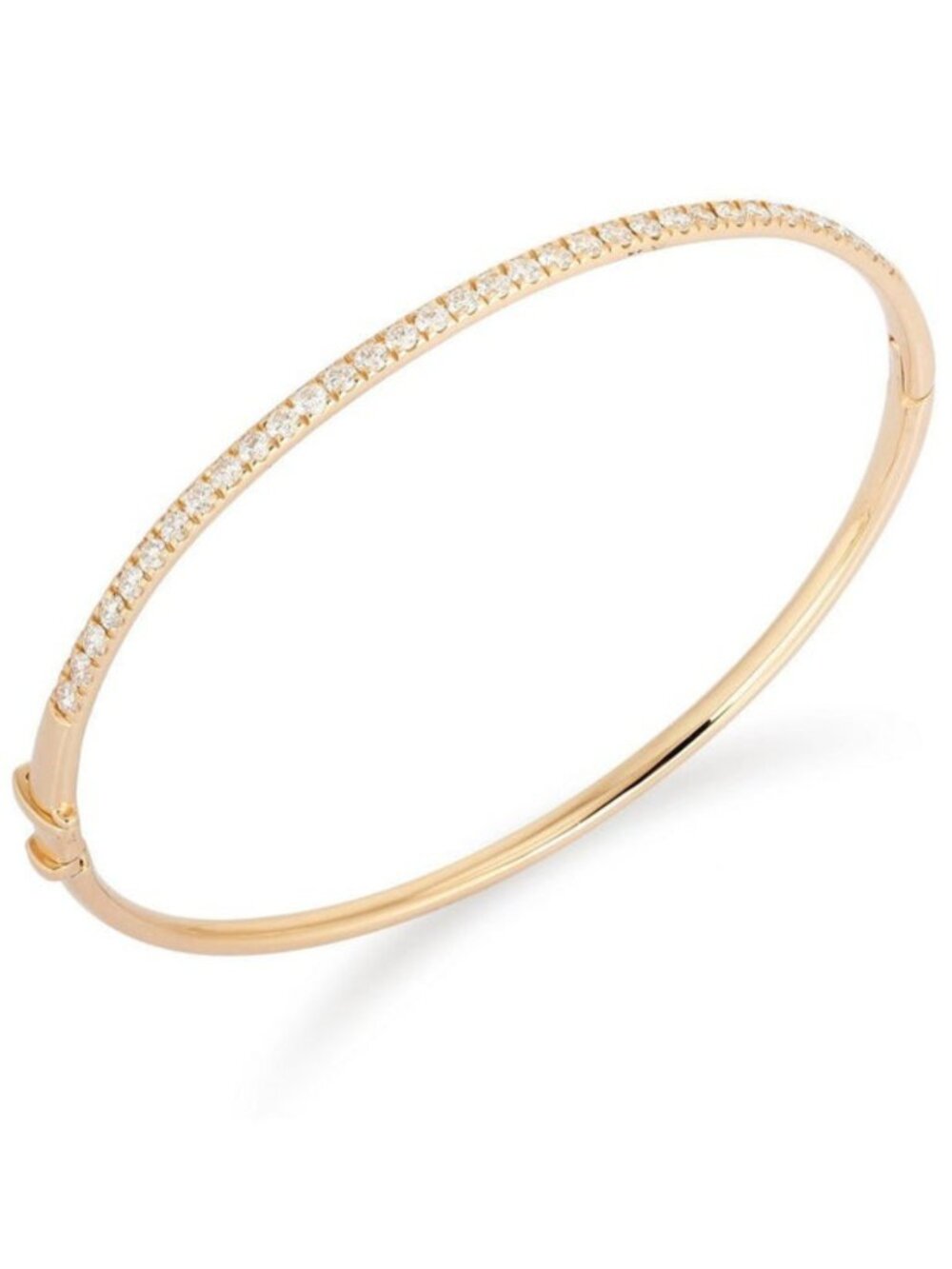 Delicate Half Eternity 14K (or 18k upon request) Yellow Gold Diamond Bracelet